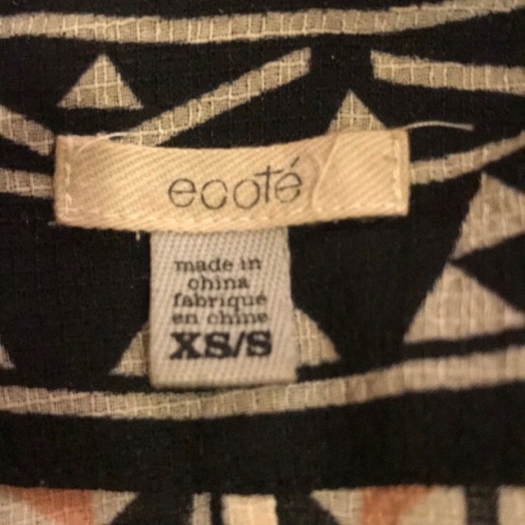 Écote | Tribal Pattern Sheer Blouse | Small - Picture 5 of 8